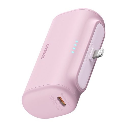 Baseus Kompakte Schnelllade-Powerbank 5000 mAh, 20W mit iPhone-Anschluss, Roségold