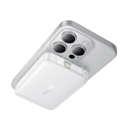 Baseus PicoGo Qi2 Magnetische kabellose Schnellladepowerbank 10000 mAh, 27W, Weiß