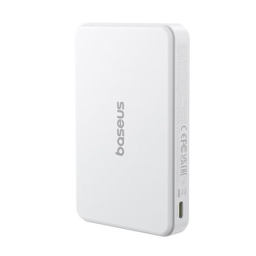 Baseus Airpow II Qi2 Magnetische kabellose Schnellladepowerbank 10000 mAh, 22,5 W, weiß + 60 W USB Typ-C, 30 cm Kabel