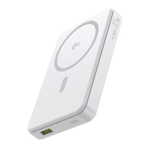 Baseus Airpow II Qi2 Magnetische kabellose Schnellladepowerbank 10000 mAh, 22,5 W, weiß + 60 W USB Typ-C, 30 cm Kabel