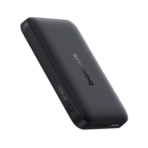 Baseus EnerFill FM11 Magnetische kabellose Schnellladepowerbank 10000 mAh, 22,5W, schwarz + USB Typ-C, 30cm Kabel