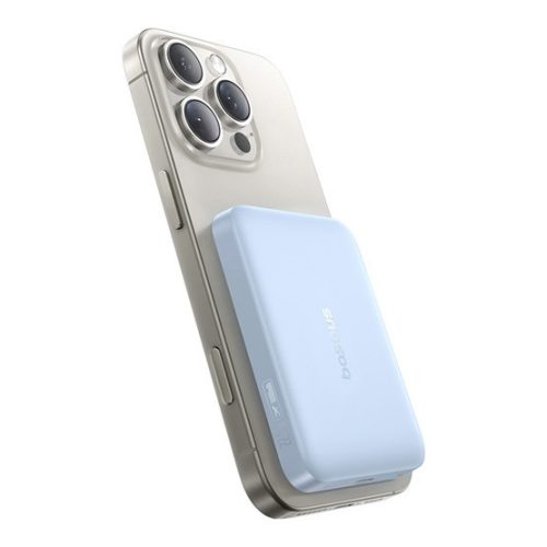 Baseus EnerFill FM11 Magnetische kabellose Schnellladepowerbank 10000 mAh, 22,5 W, blau + 60W USB Typ-C, 30 cm Kabel
