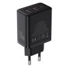 Baseus Cube Netz-Schnellladegerät 30W, USB Typ-C + 2×USB Typ-A, Schwarz