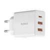 Baseus Cube Netz-Schnellladegerät 30W, USB Type-C + 2×USB Type-A, weiß