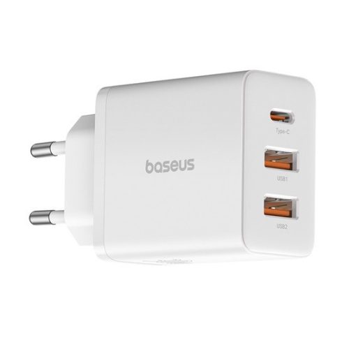 Baseus Cube Netz-Schnellladegerät 30W, USB Type-C + 2×USB Type-A, weiß
