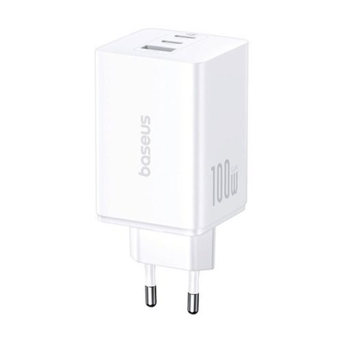 Baseus EnerFill FE11 Netz-Schnellladegerät 100W, 2×USB Typ-C + 1×USB Typ-A, weiß
