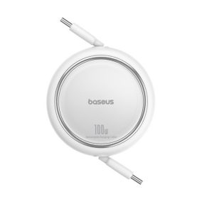   Baseus Free2Draw Mini USB Type-C, 100W automatische Einziehkabel, 1m, weiß