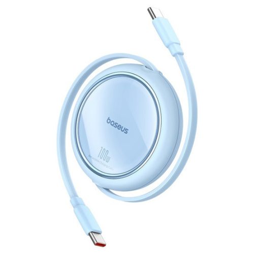 Baseus Free2Draw Mini USB Type-C, 100W automatische Einziehkabel, 1m, blau