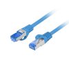 Lanberg Patchkabel, Cat6a S/FTP LSZH CCA 0,5 m, Blau