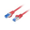 Lanberg Patchkabel, Cat6a S/FTP LSZH CCA 0,5 m, Rot