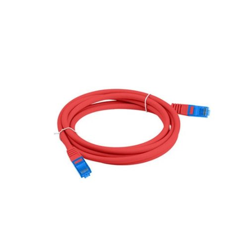 Lanberg Patchkabel, Cat6a S/FTP LSZH CCA 0,5 m, Rot