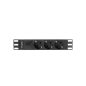   Lanberg 10" PDU/Verteilerleiste 1U 16A 2m 3x Schuko-Steckdose, schwarz