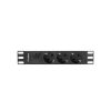Lanberg 10" PDU/Verteilerleiste 1U 10A 2m 3x Schuko Steckdose schwarz C14
