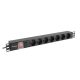 Lanberg 19" PDU/Verteilerleiste 1U 10A 2m 7x Schuko-Steckdose, schwarz C14
