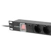 Lanberg 19" PDU/Verteilerleiste 1U 10A 2m 7x Schuko-Steckdose, schwarz C14