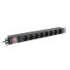 Lanberg 19" PDU/Verteilerleiste 1U 16A 2m 8x Schuko-Steckdose, schwarz