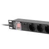 Lanberg 19" PDU/Verteilerleiste 1U 16A 2m 8x Schuko-Steckdose, schwarz