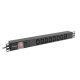 Lanberg 19" PDU/Verteilerleiste 1U 16A 2m 8X IEC C13 Steckdose, schwarz C20