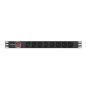   Lanberg 19" PDU/Verteilerleiste 1U 16A 2m 8X IEC C13 Steckdose, schwarz C20