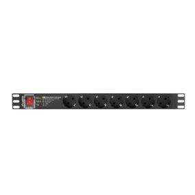   Lanberg 19" PDU/Verteilerleiste PRO 1U 16A 2m 7x Schuko-Steckdose SPD-3MP, schwarz