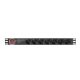Lanberg 19" PDU/Verteilerleiste PRO 1U 16A 2m 7x Schuko-Steckdose SPD-3MP, schwarz