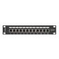   Lanberg Patchpanel 12 Port 1U 10" CAT.5e geschirmt, Schwarz