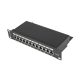 Lanberg Patchpanel 12 Port 1U 10" CAT.6 geschirmt, schwarz