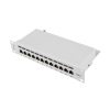 Lanberg Patchpanel 12 Port 1U 10" CAT.6 geschirmt, grau