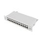 Lanberg Patchpanel 12 Port 1U 10" CAT.6 geschirmt, grau