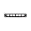 Lanberg Leeres Patchpanel 12 Port 1U 10" mit Entlastung, Schwarz