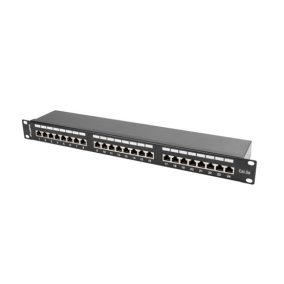   Lanberg Patchpanel 24 Port 1U 19" CAT.5e geschirmt, schwarz