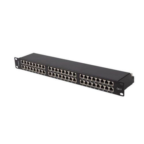 Lanberg Patchpanel 48 Port 1U 19" CAT.5e FTP, abgeschirmt, schwarz