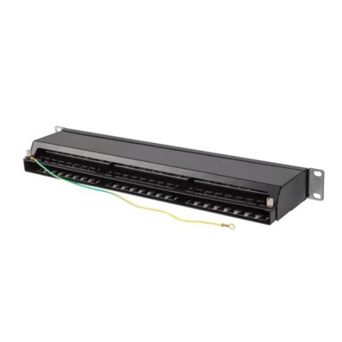 Lanberg Patchpanel 48 Port 1U 19" CAT.5e FTP, abgeschirmt, schwarz
