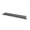 Lanberg Patchpanel 24 Port 0.5U 19" CAT.6 abgeschirmt, schwarz
