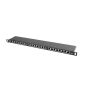   Lanberg Patchpanel 24 Port 0.5U 19" CAT.6 abgeschirmt, schwarz