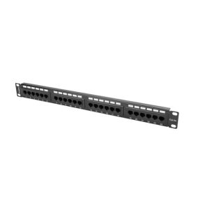 Lanberg Patchpanel 24 Port 1U 19" CAT.5e Schwarz