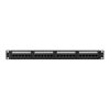 Lanberg Patchpanel 24 Port 1U 19" CAT.6a UTP, Schwarz