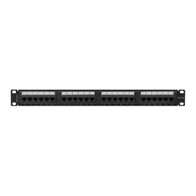 Lanberg Patchpanel 24 Port 1U 19" CAT.6a UTP, Schwarz