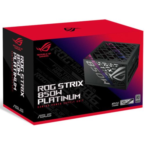 Asus ROG Strix 850W - ROG-STRIX-850P-GAMING - 80+ Platinum -ATX 3.0 -  Moduläres - schwarzes Netzteil