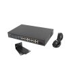 Lanberg Switch ohne Management, 16x 100Mb PoE+/ 2x 1GB/1X SFP, 10", 19" Rack (150W)