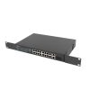 Lanberg Switch ohne Management, 16x 100Mb PoE+/ 2x 1GB/1X SFP, 10", 19" Rack (150W)