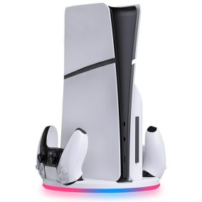   Snakebyte Charge Base RGB Slim 5 Ladestation für PS5-Konsolen - Weiß