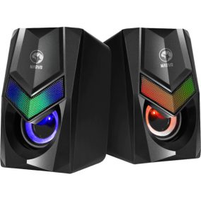   MARVO Havoc 10 kabelgebundene Lautsprecher - schwarz - RGB-Beleuchtung