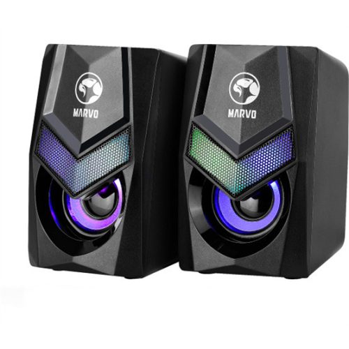 MARVO Havoc 10 kabelgebundene Lautsprecher - schwarz - RGB-Beleuchtung