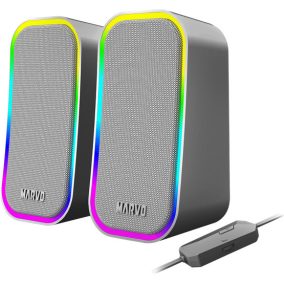   MARVO Havoc 20 kabelgebundener Lautsprecher - weiß - RGB-Beleuchtung