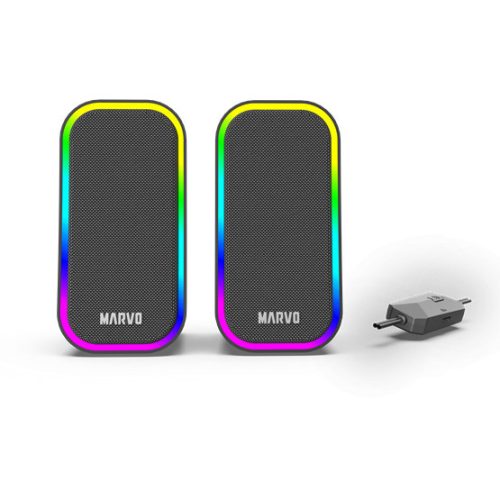 MARVO Havoc 20 kabelgebundener Lautsprecher - schwarz - RGB-Beleuchtung