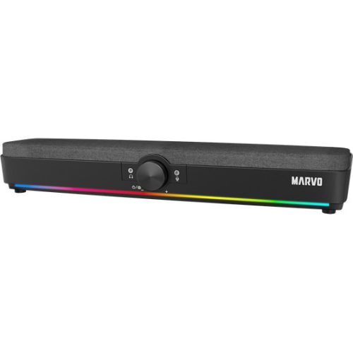 MARVO Etna 40 kabelgebundene Soundbar - Schwarz - RGB-Beleuchtung