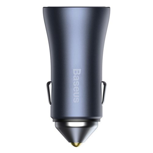 Baseus Golden Contactor Pro Auto-Schnellladegerät 40W, USB Typ-A + USB Typ-C, grau + 100W USB 1m Kabel