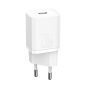   Baseus Super Si Netzladegerät 20W, USB Typ-C, Weiß + 20W USB Typ-C – iPhone 1m Kabel