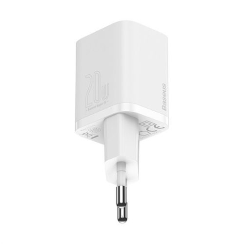 Baseus Super Si Netzladegerät 20W, USB Typ-C, Weiß + 20W USB Typ-C – iPhone 1m Kabel